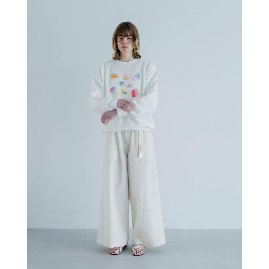 MEYAME サイドラインワイドパンツ MEYAME（メヤメ） SIDE LINE WIDE PANTS WHITE サイドラインワイド