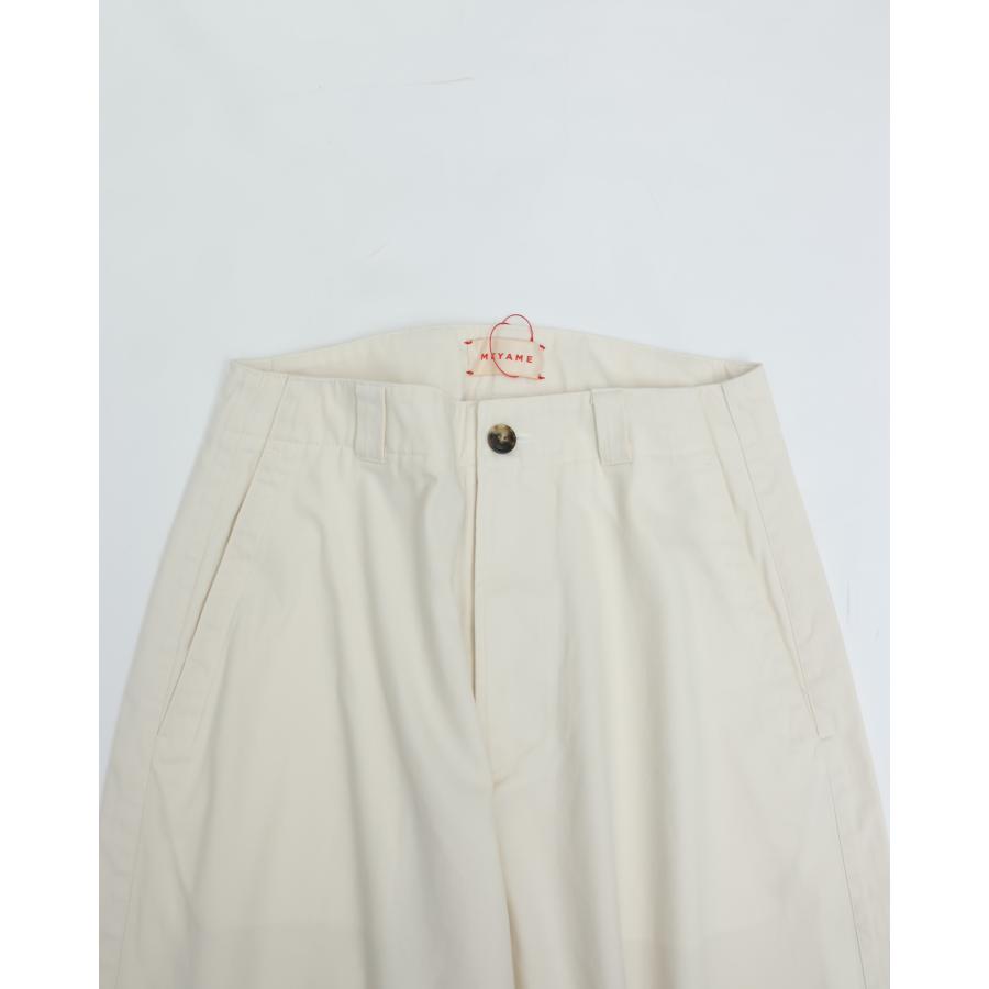 MEYAME（メヤメ） SIDE LINE WIDE PANTS WHITE サイドラインワイド
