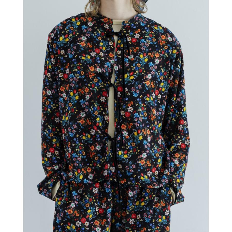 MEYAME（メヤメ） BLOUSE JACKET (FLOWER) BLACK ブラウス ジャケット