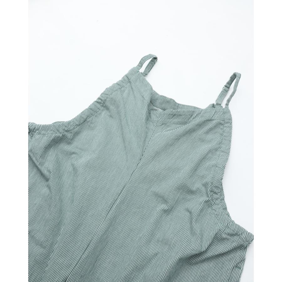 MEYAME（メヤメ） STRIPED GATHERED ALL-IN-ONE MEY-2413 GREEN