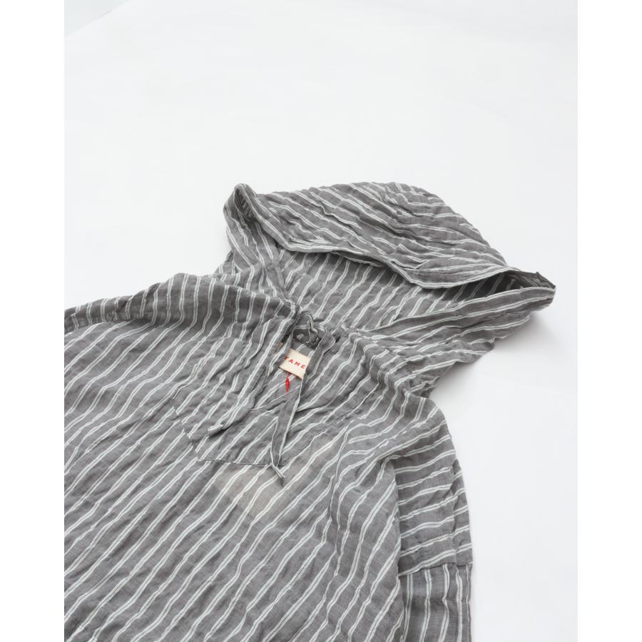 MEYAME（メヤメ） STRIPED LIGHT PARKA MEY-2430 BLACK ストライプ