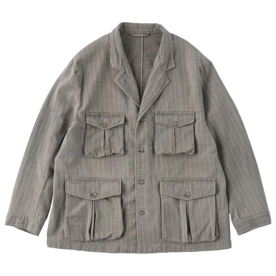 ポータークラシック　フェーデッド ストライプ フレンチジャケット PORTER CLASSIC（ポータークラシック） FADED STRIPE BINGHAM JACKET