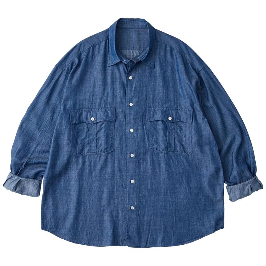 PORTER CLASSIC（ポータークラシック） ROLL UP BOTANICAL SHIRT BLUE