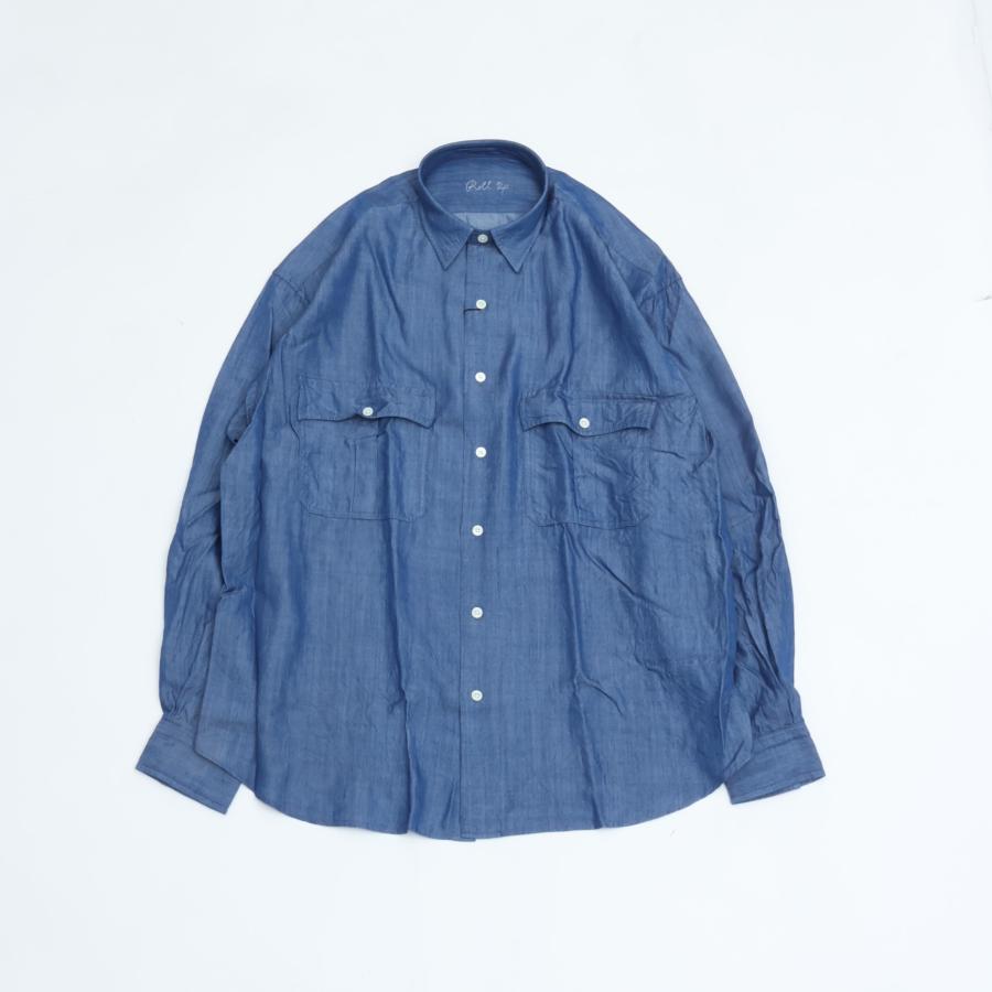 PORTER CLASSIC（ポータークラシック） ROLL UP BOTANICAL SHIRT BLUE