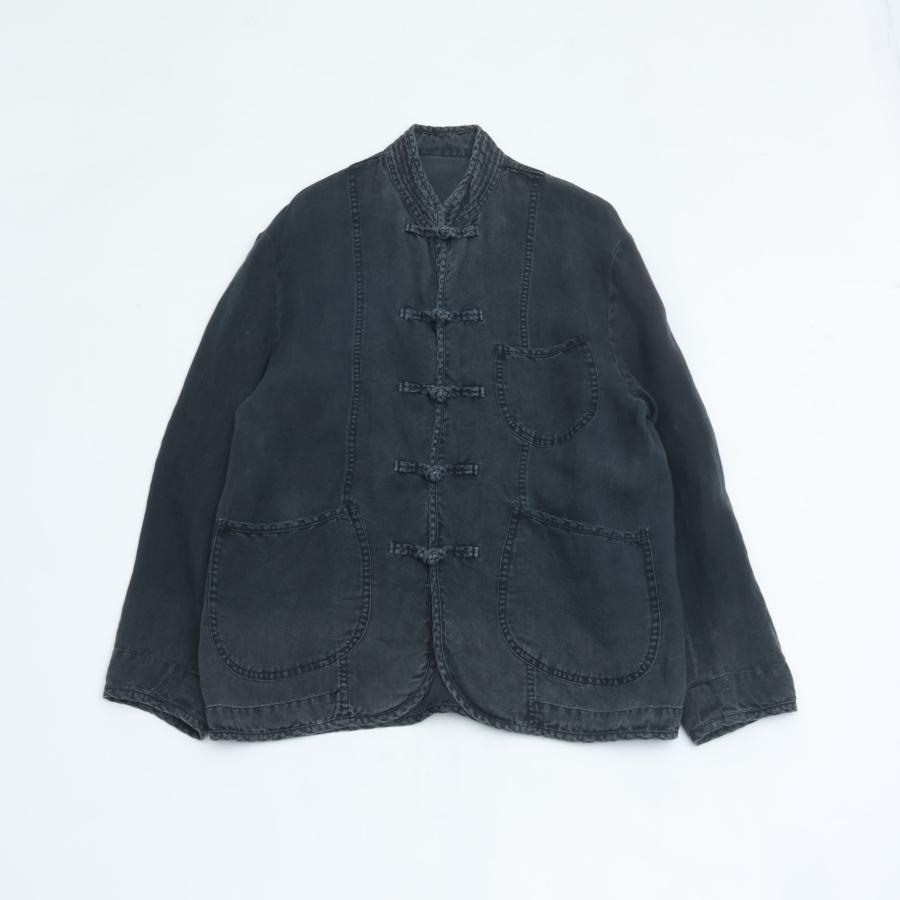 PORTER CLASSIC（ポータークラシック） BLACK LINEN CHINESE JACKET