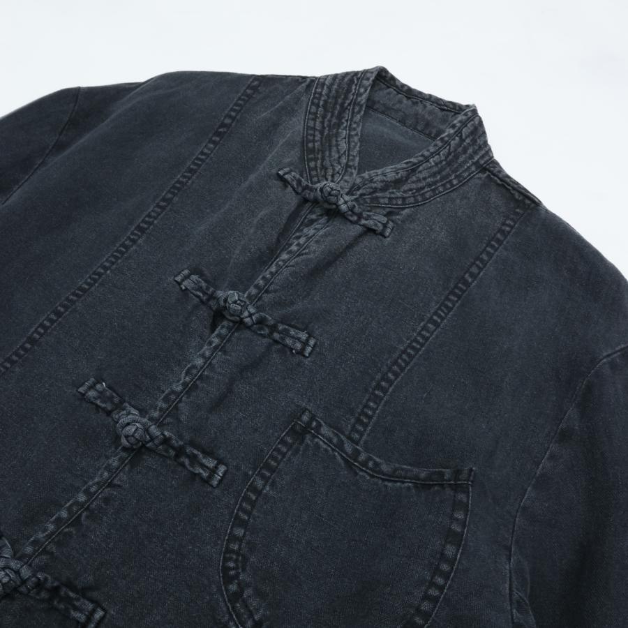 PORTER CLASSIC（ポータークラシック） BLACK LINEN CHINESE JACKET