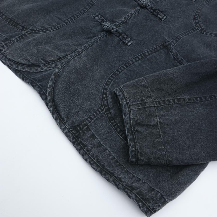 PORTER CLASSIC（ポータークラシック） BLACK LINEN CHINESE JACKET