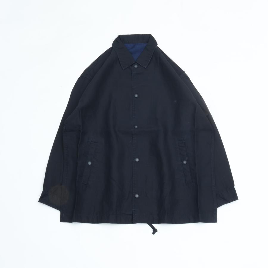 PORTER CLASSIC ポータークラシック FARMER’S LINEN COACH JACKET NAVY リネン コーチジャケットの画像