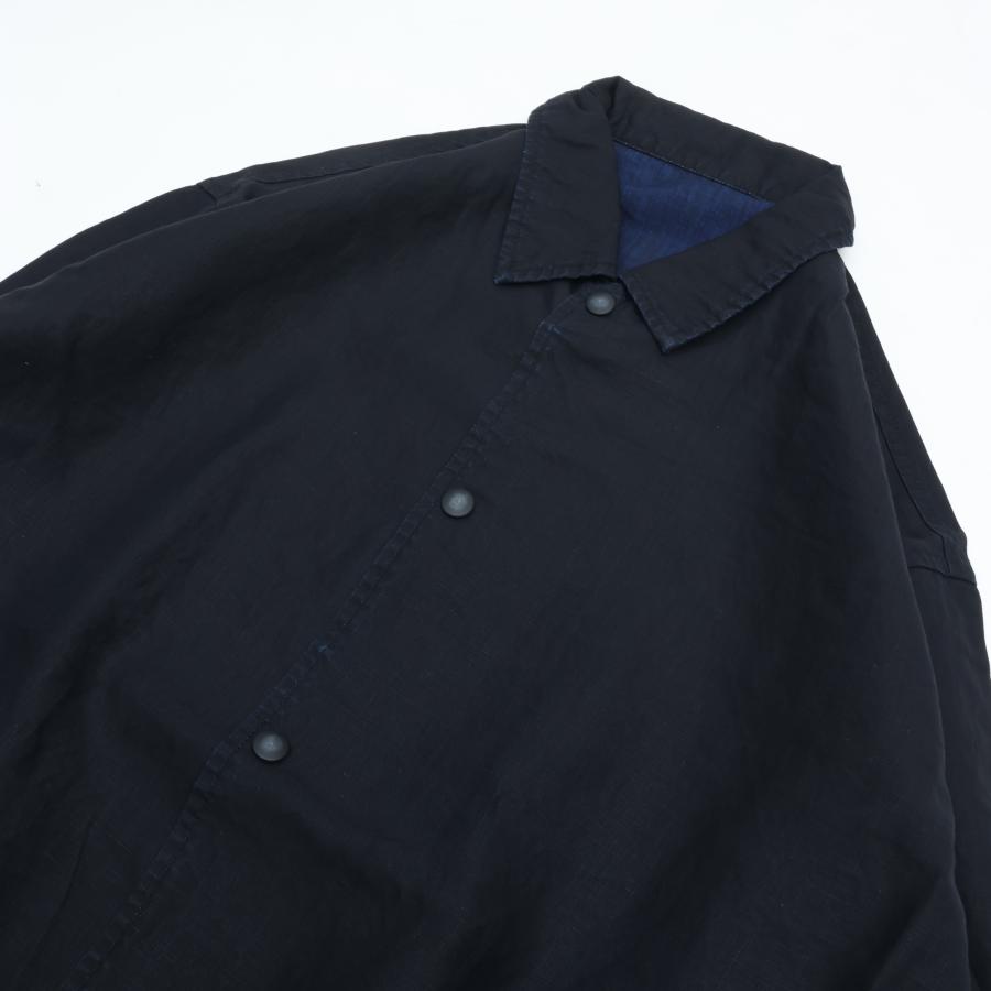 PORTER CLASSIC ポータークラシック FARMER’S LINEN COACH JACKET NAVY リネン コーチジャケットの画像
