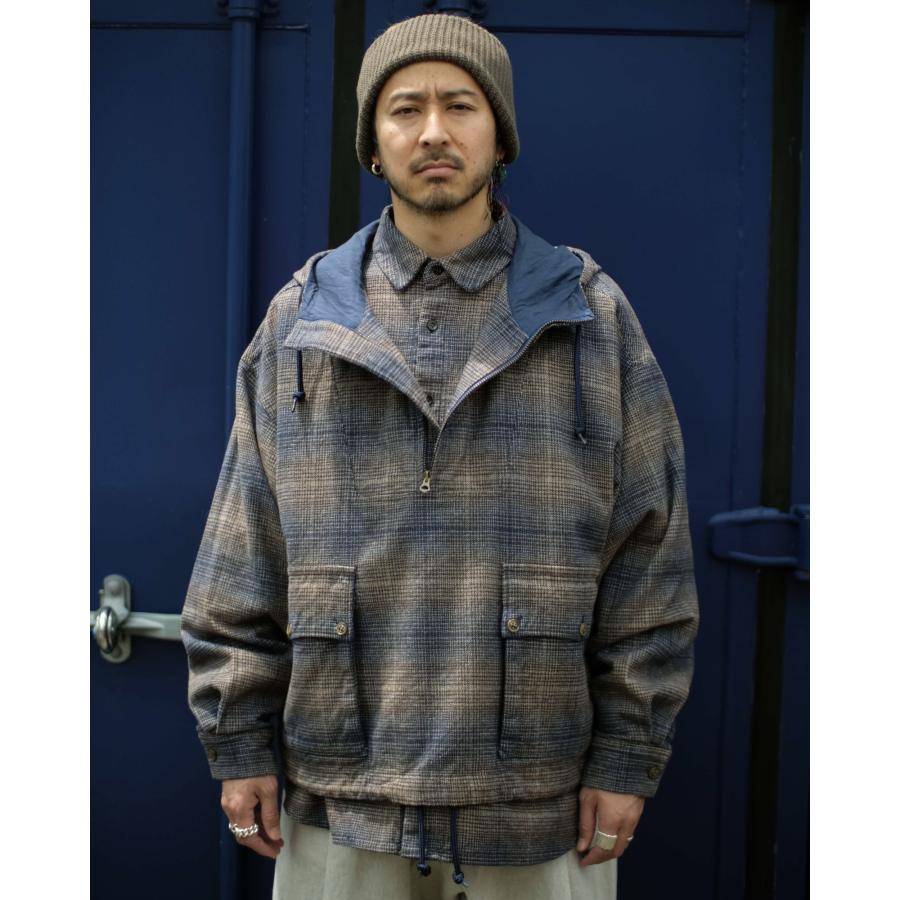 roundabout（ラウンダバウト） L/S Flannel Shirt BLUE ロングスリーブ 