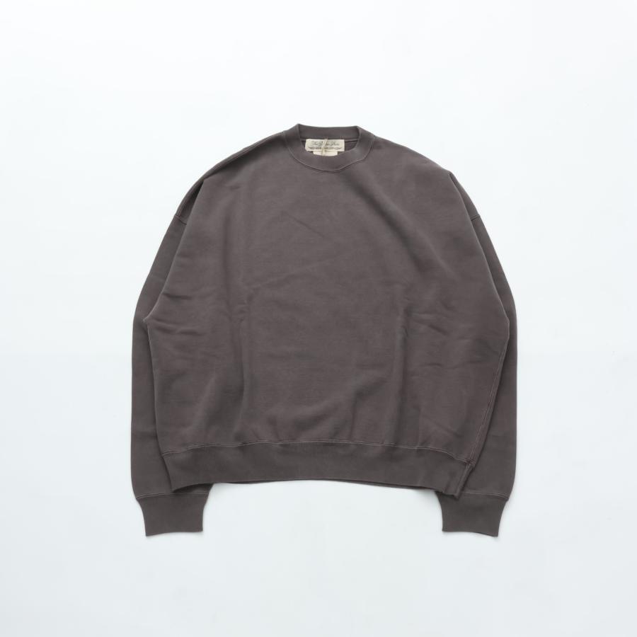 REMI RELIEF レミレリーフ SP加工裏毛BIGサイズクルー BROWN