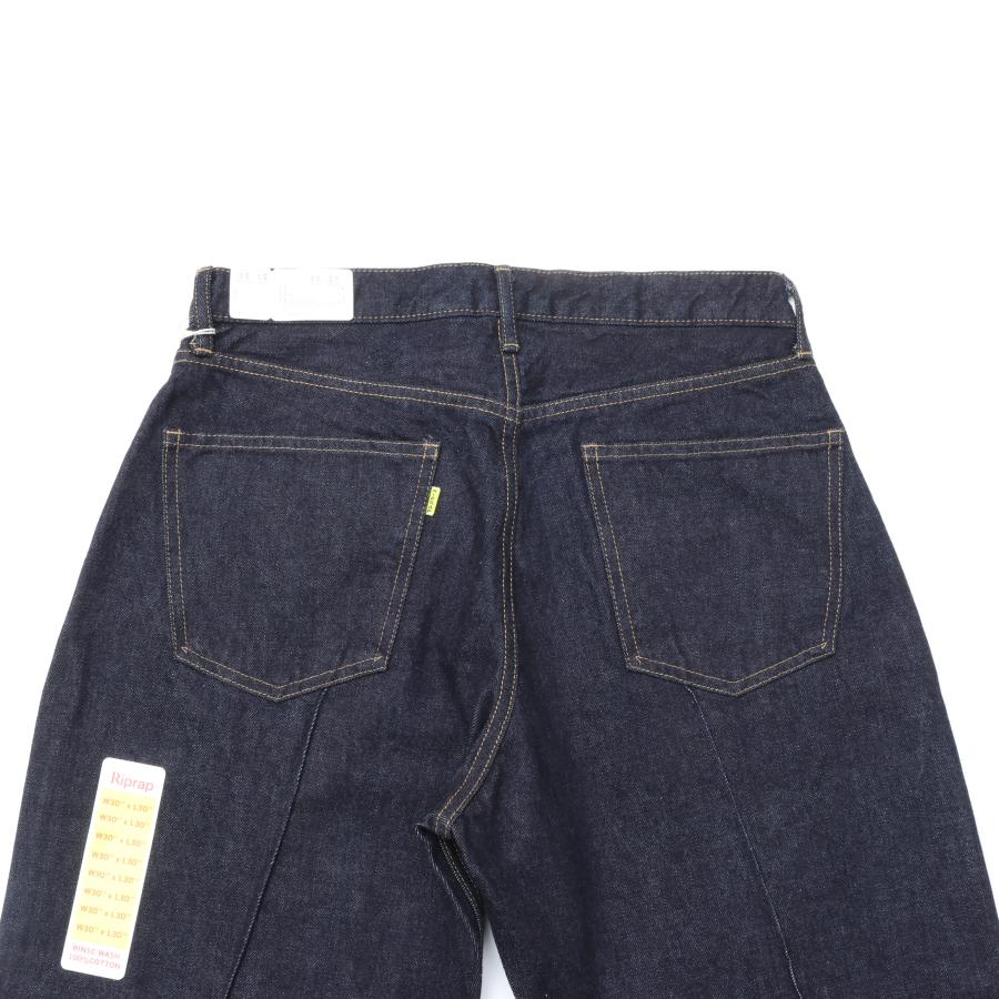 Riprap / TWISTED CREASE JEANS RELAXED-FIT BLACK リップラップ