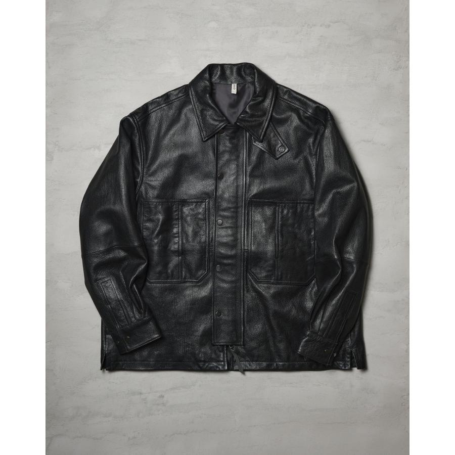 CCU（シーシーユー） COVERALL SHIRT カバーオールシャツ ゴートレザー