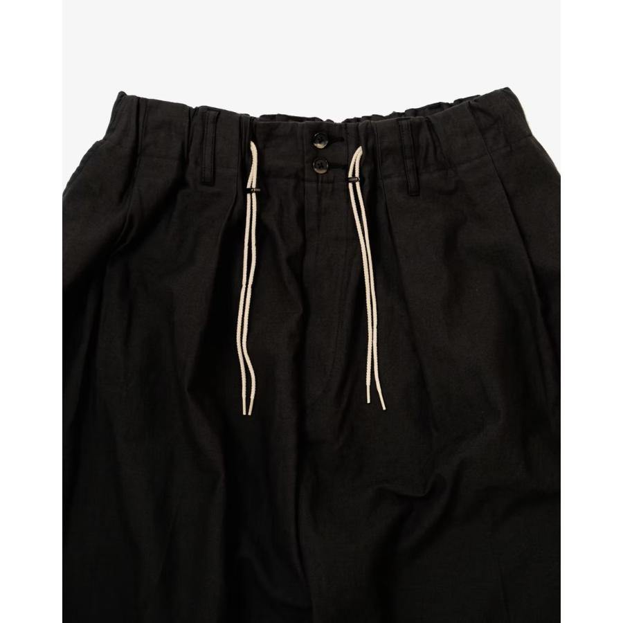 Sillage ショートパンツ CIRCULAR SHORTS ブラック Sillage / circular short pants black stripe twill – CASDAY