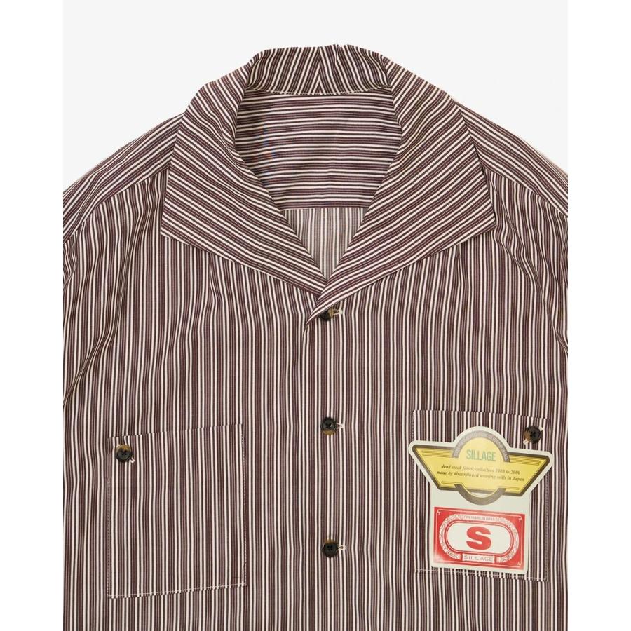 Sillage / rib blouson dead stock brown random stripe シアージ 