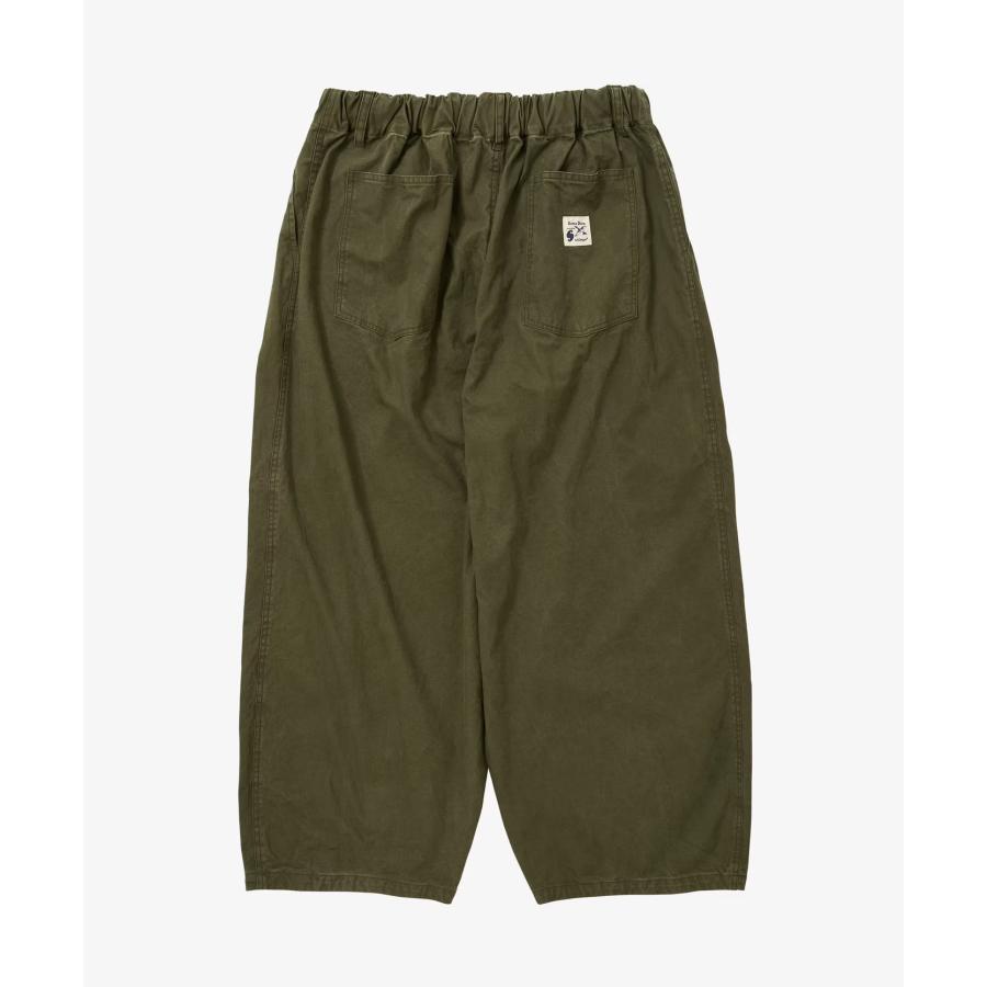 Sillage シアージ circular pants super duck olive ワイドパンツ