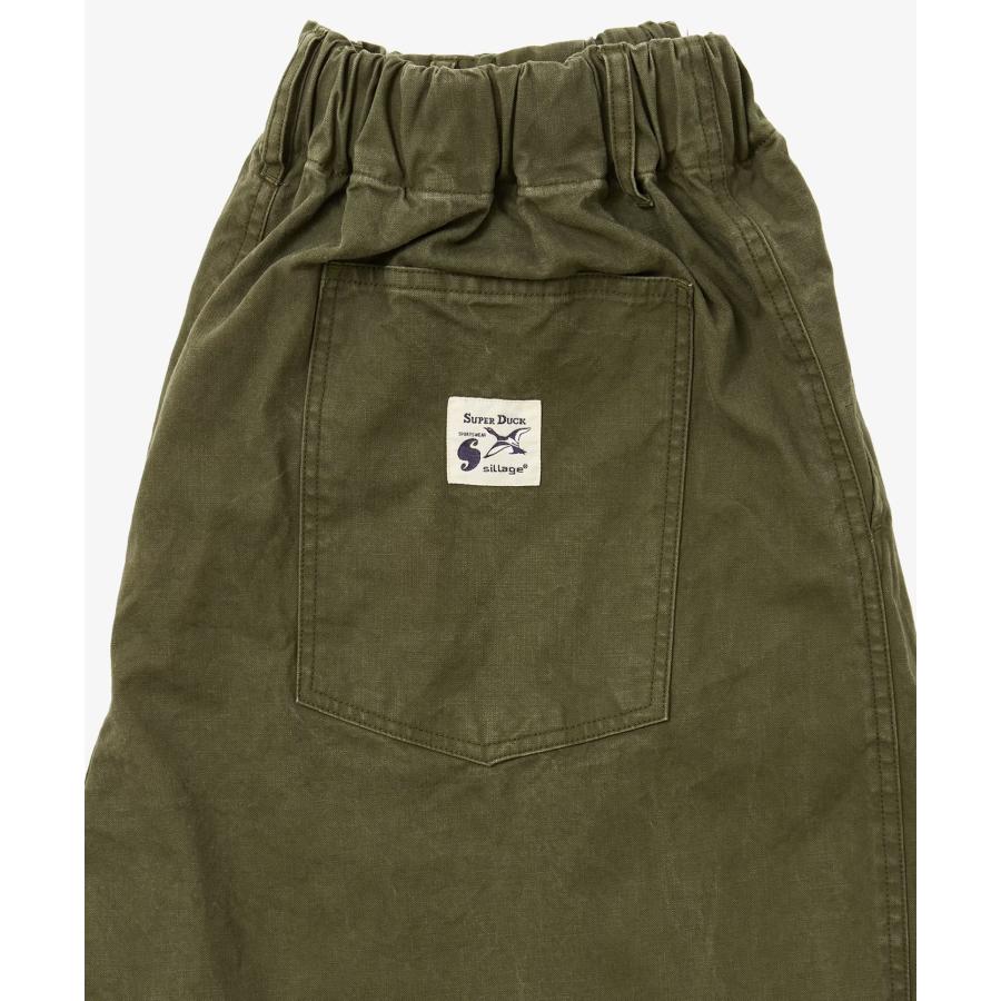 Sillage シアージ circular pants super duck olive ワイドパンツ
