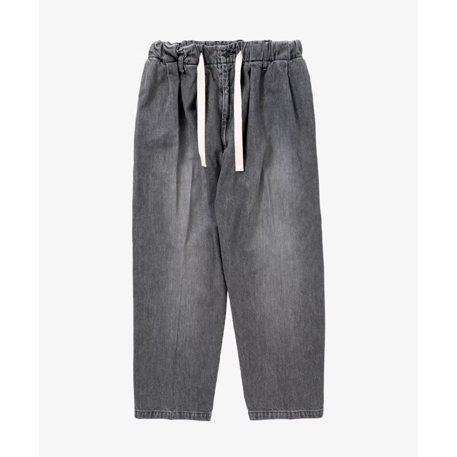 Sillage シアージ baggy trousers black denim bleached バギー