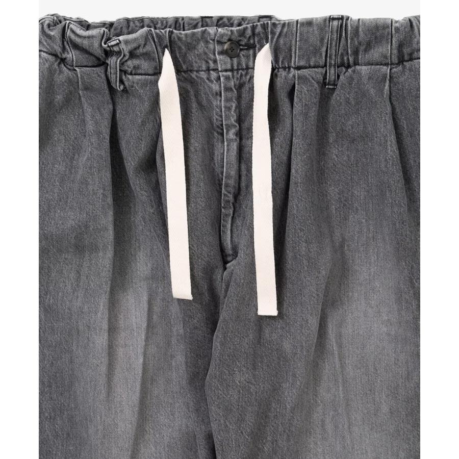 Sillage シアージ baggy trousers black denim bleached バギー