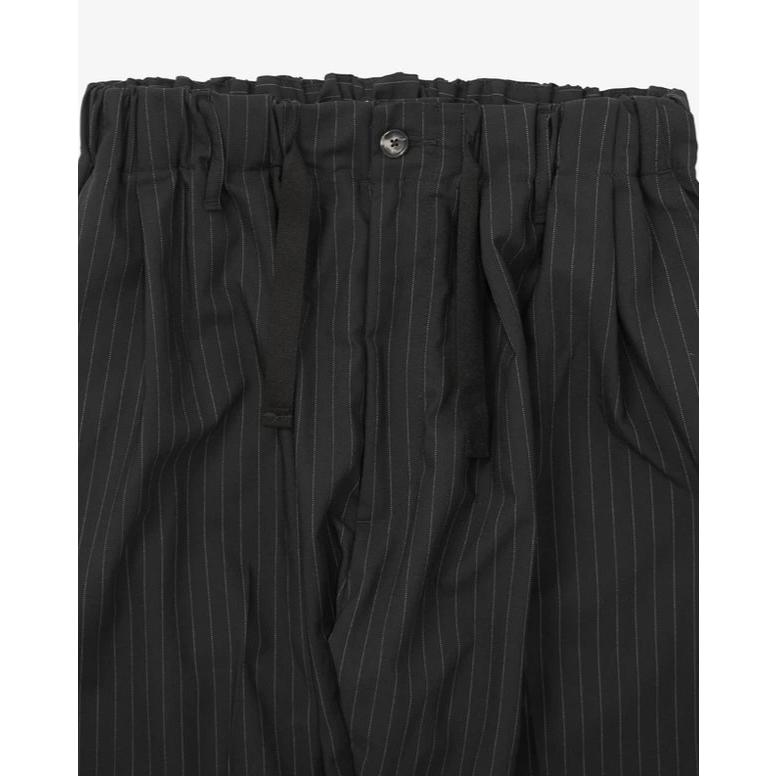 Sillage / baggy trousers black stripe シアージ バギー トラウザーズ