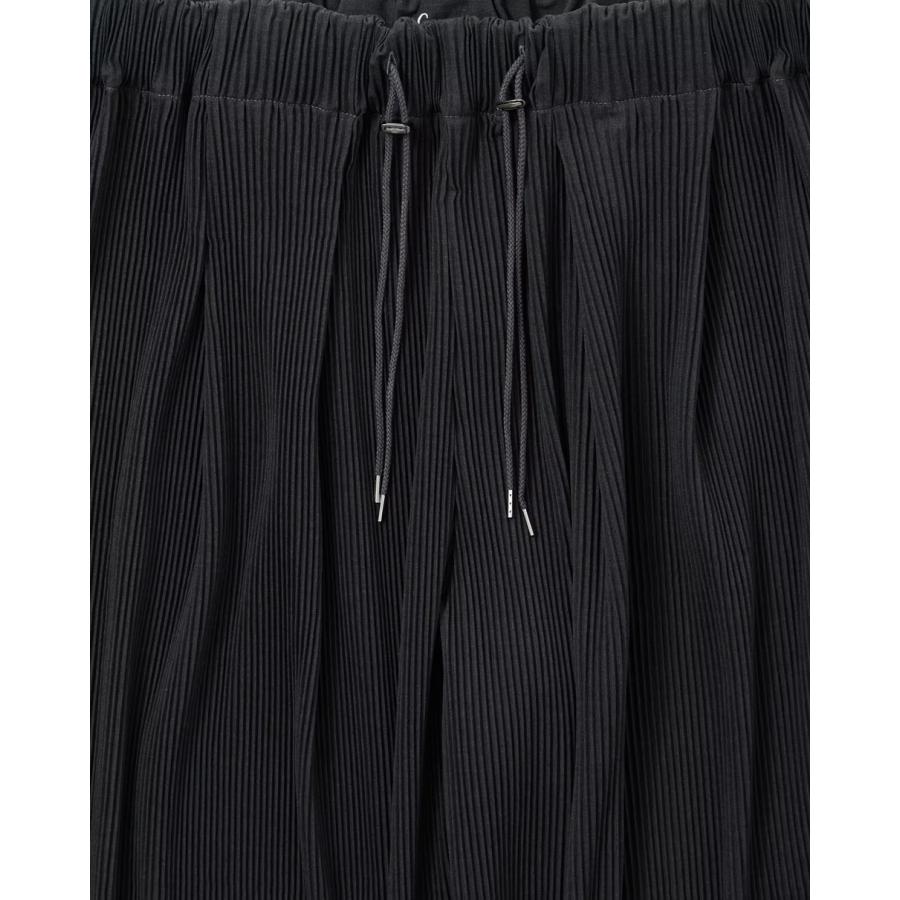 Sillage シアージ circular pants pleats anthracite サーキュラー