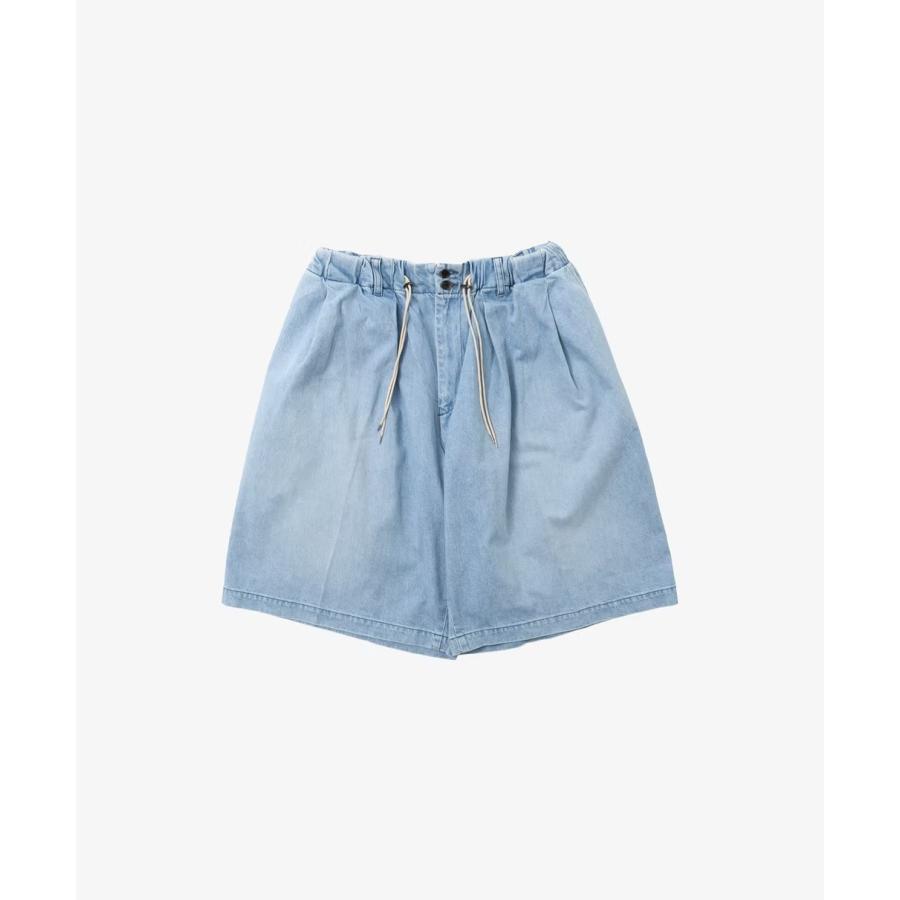 Silage シアージ シラージ ショート パンツ Sillage シアージ circular short pants denim bleached サーキュラー