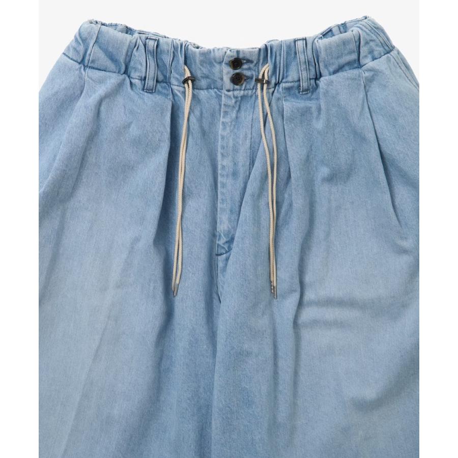 Sillage シアージ circular short pants denim bleached サーキュラー