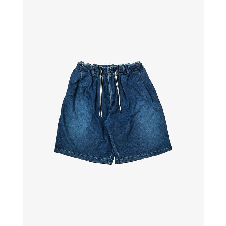 Sillage シアージ circular short pants denim damaged