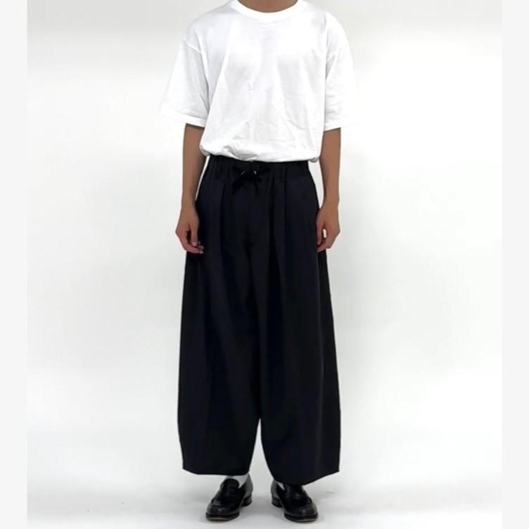 Sillage / circular pants navy twill シアージ ワイドパンツ : CASDAY