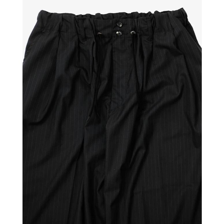 Sillage シアージ circular short pants black stripe