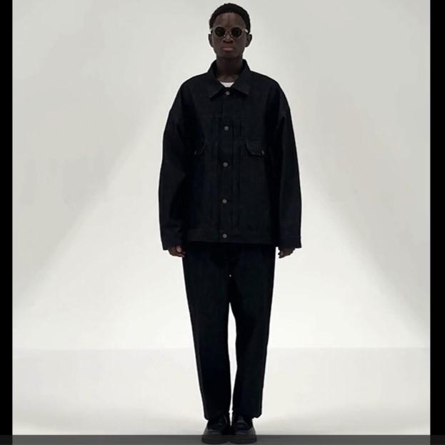 Sillage / trucker jacket black denim one wash シアージ トラッカー