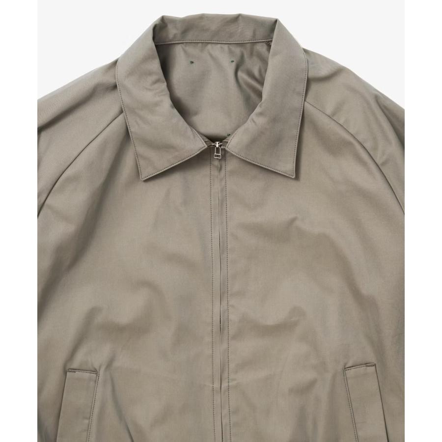 Sillage シアージ zip up blouson gabardine iridescent green ジップ