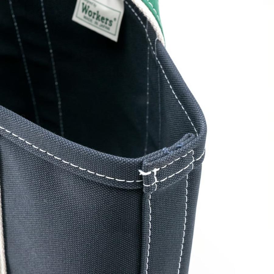 WORKERS ワーカーズ Deluxe Pocket Tote Bag/ Dark Navy x Green