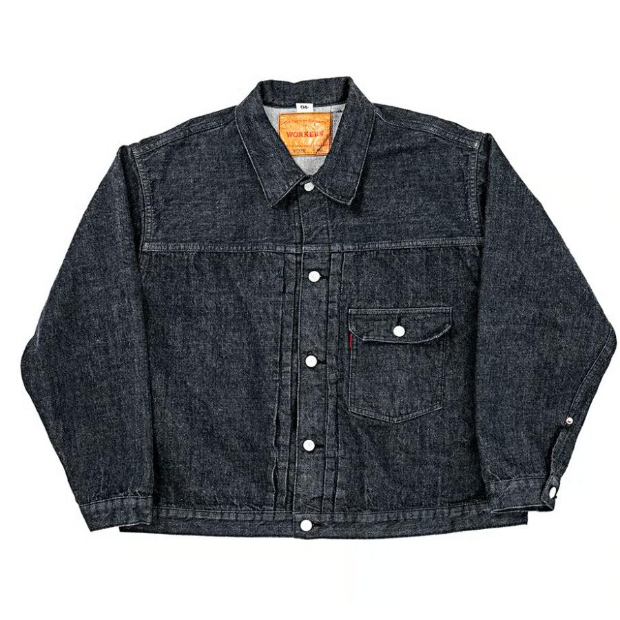 WORKERS ワーカーズ Lot 806XH, Full-Back, 13.7 oz, Black Raw Denim