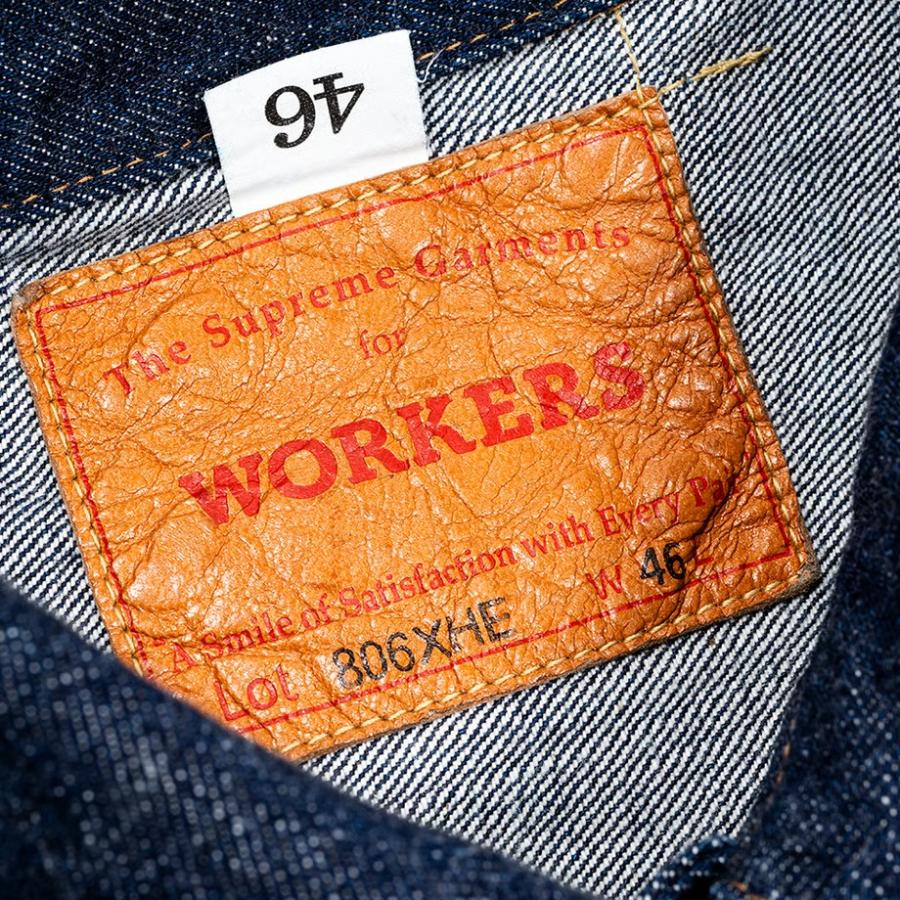 WORKERS ワーカーズ Lot 806XH, Full-Back, 14.7 oz, Indigo Raw Denim 