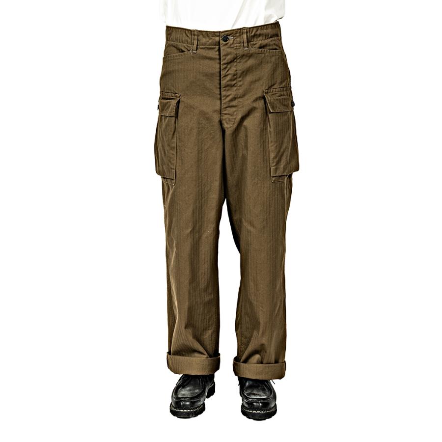 WORKERS ワーカーズ M43 Trousers Mod, Khaki Herringbone ミリタリー