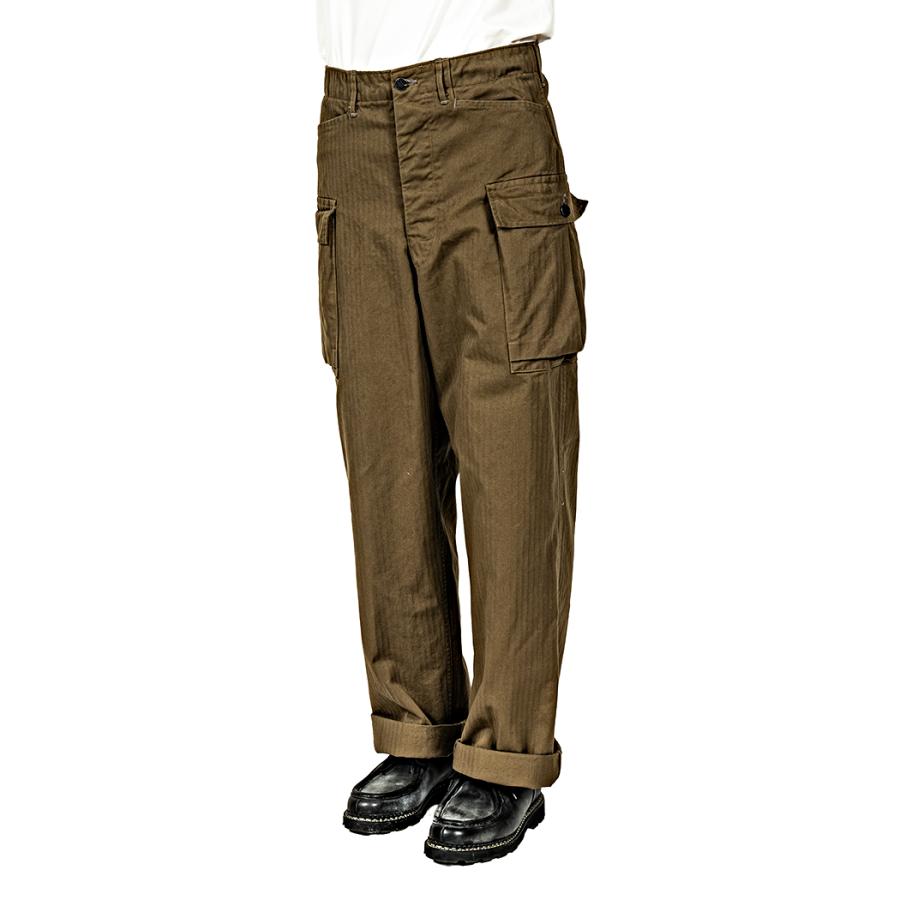 WORKERS ワーカーズ M43 Trousers Mod, Khaki Herringbone ミリタリー