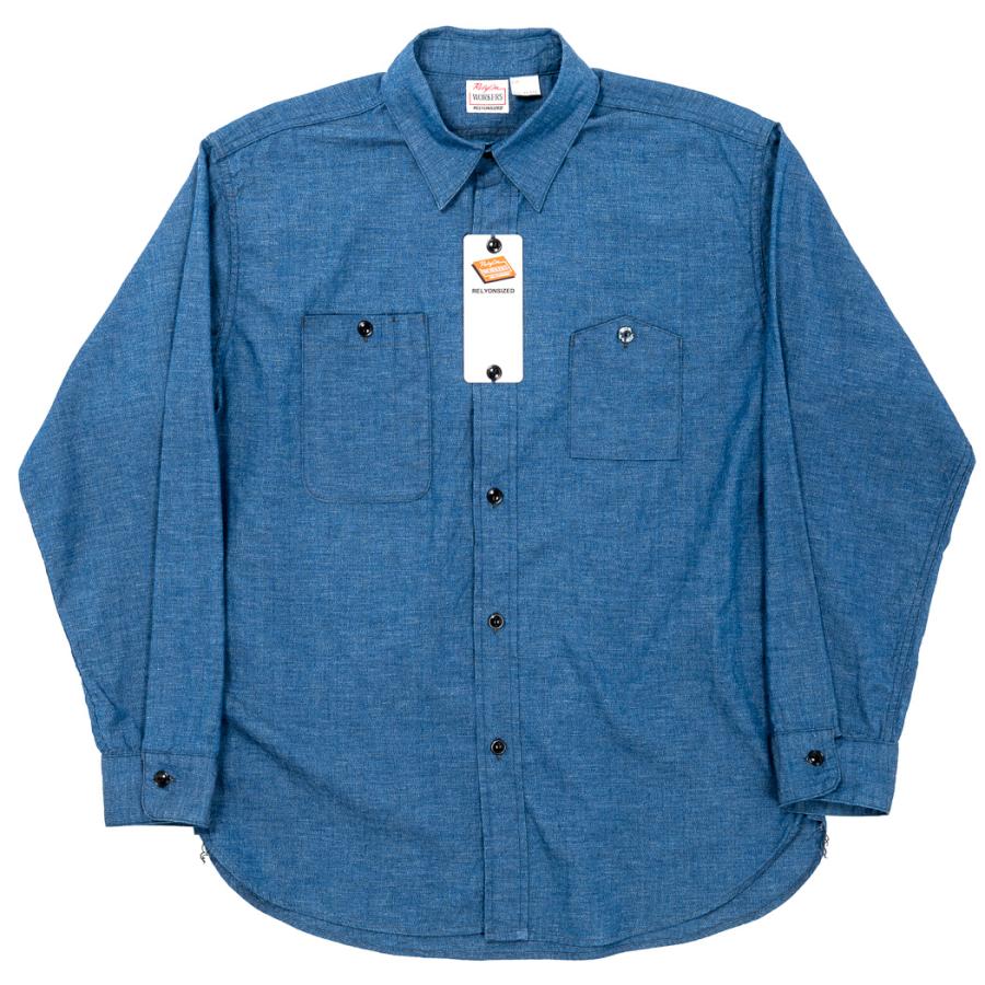 予約商品 WORKERS ワーカーズ Yama-Poke Work Shirt, Blue Moku