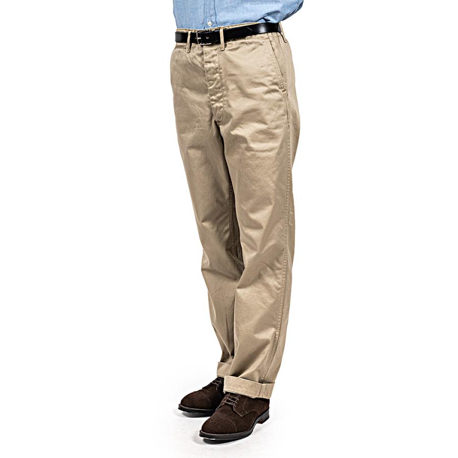 WORKERS ワーカーズ Officer Trousers, Regular Fit Khaki No-1, 10oz