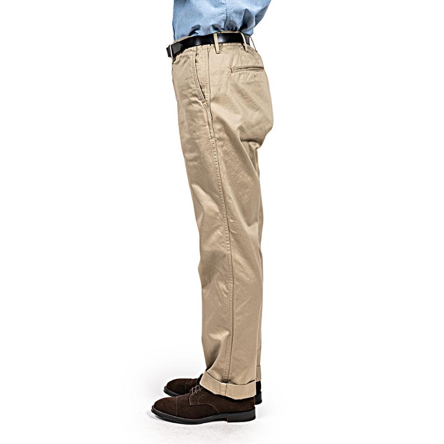 WORKERS ワーカーズ Officer Trousers, Regular Fit Khaki No-1, 10oz