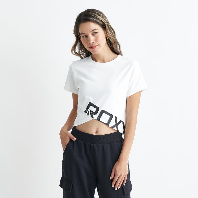 ROXY/ロキシー レディース クロップド Tシャツ UVカット 速乾 フィットネス スポーツ ヨガ ジムウェア 腹見せ 半袖 トップス RST241549｜oc-sports｜06