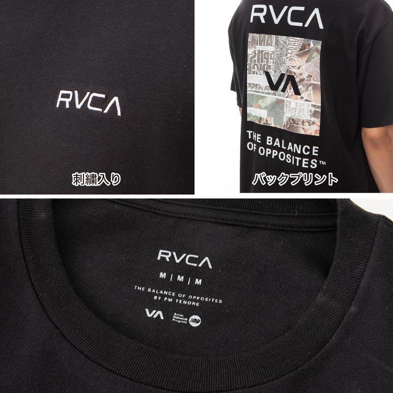 RVCA/ルーカ メンズ 半袖 Ｔシャツ THRASHED BOX RVCA TEE 2024 SPRING コットン 大きめサイズ クルーネック ビッグ ブラック BE041-224｜oc-sports｜05