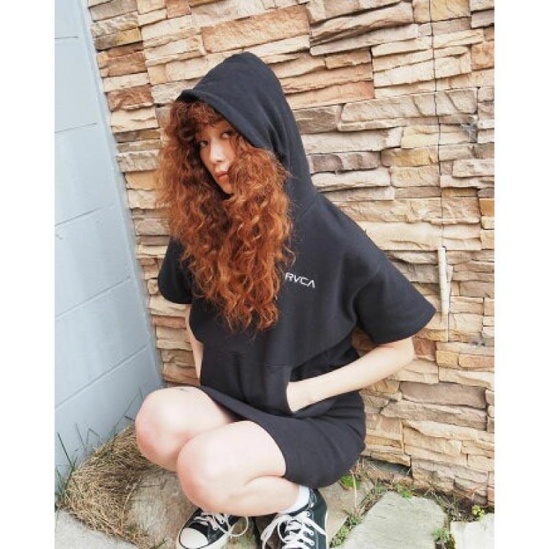 RVCA/ルーカ レディース 半袖 パーカードレス MINI RVCA HOODIE ST DRESS フェミニン スポーツ ワンピース タイトスカート BE043-500｜oc-sports｜09