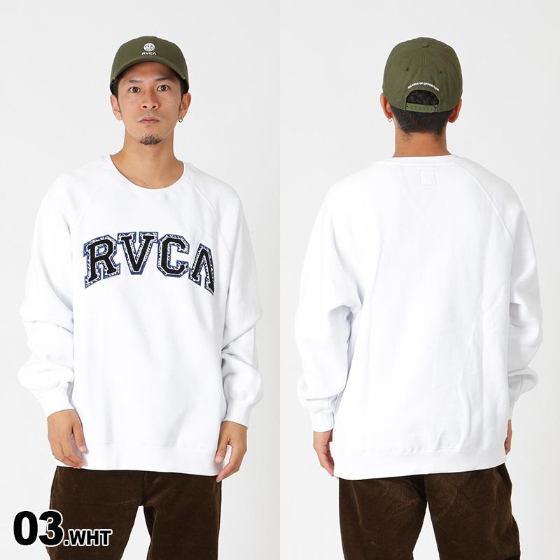 【SALE】 RVCA/ルーカ メンズ トレーナー 長袖 ビッグロゴ オーバーシルエット 秋冬物 ブラック 黒 パープル 紫 ホワイト 白 おしゃれ BB042-009｜oc-sports｜04