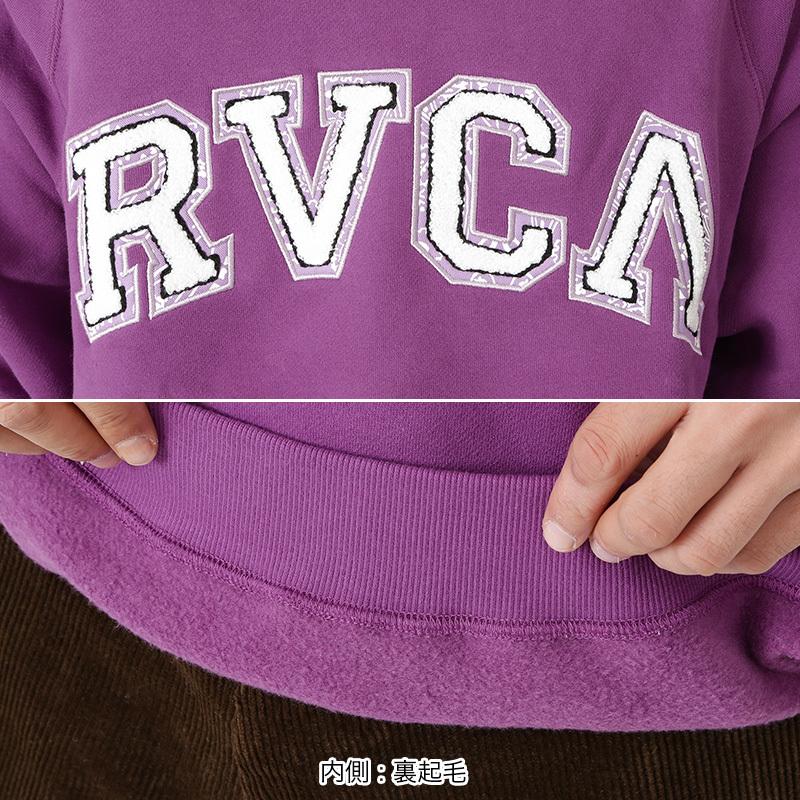 【SALE】 RVCA/ルーカ メンズ トレーナー 長袖 ビッグロゴ オーバーシルエット 秋冬物 ブラック 黒 パープル 紫 ホワイト 白 おしゃれ BB042-009｜oc-sports｜05