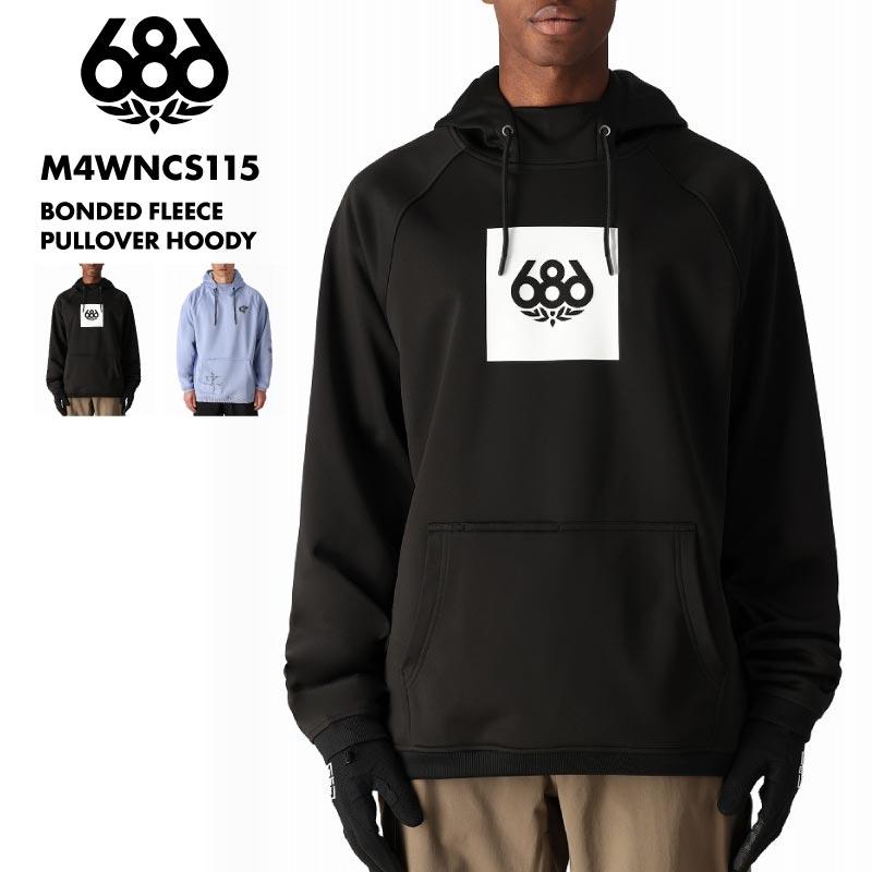 686 ボンデッド フリース プルオーバー フーディー スノーボード M 黒 686/シックスエイトシックス メンズ パーカー BONDED FLEECE PULLOVER