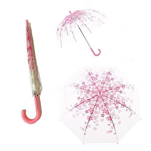 透明傘 日傘 桜 長傘 高さ60cm ガール贈り物 ひたむきな ピンク フローラル傘 ウーマン傘 ミディアムサイズ 傘 雨天時の防風 ガール 8傘骨 Sale 74 Off
