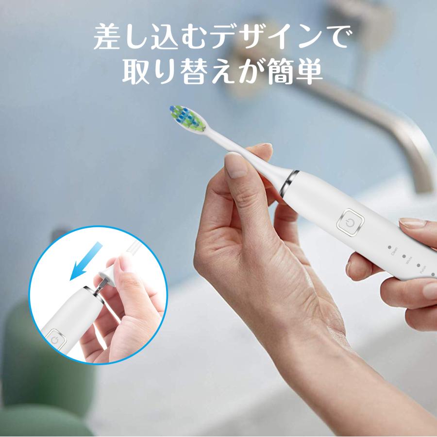 spreedent 電動歯ブラシ 本体 (交換ブラシ3本付) 電動歯ブラシ 替えブラシ 3本入り 歯垢除去 電動歯ブラシヘッド