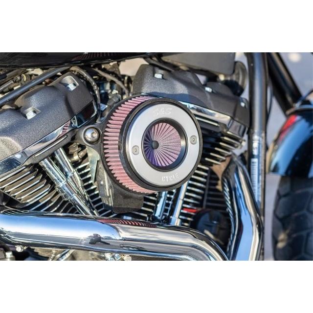 S&S Cycle Stealth Air Stinger Air Cleaner Kit - Chrome Ring - Twin 