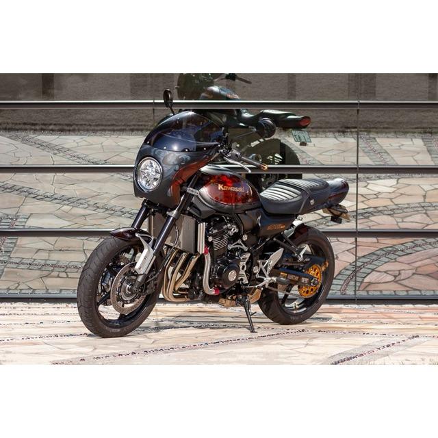 在庫有り ARCHI アーキ PMC ピーエムシー ビレット・ハニカム スプロケットカバー マットコークブラックZ900RS/CAFE 189-5394の画像